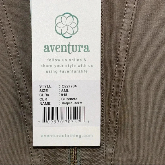 NEW Aventura Womens Small Harper Jacket Moto Zip Gunmetal Grayish Brown Taupe - Picture 6 of 14
